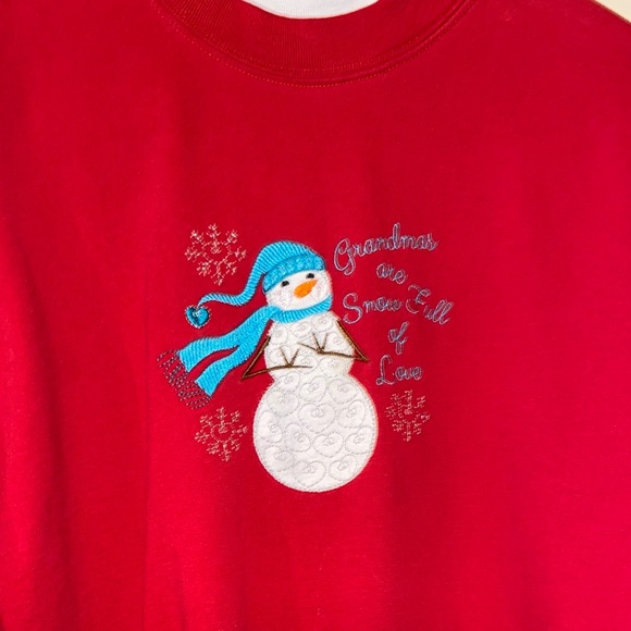 ⛄️Pre-Loved 2 Pcs Sz-L&XL M&CSportswear Bundle Red Snowman Sweaters/Sweatshirts - Picture 12 of 16